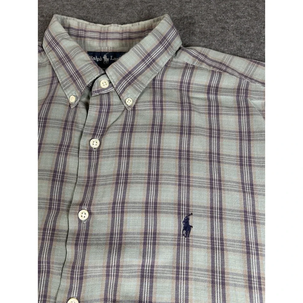 Polo Ralph Lauren McMeel Shirt Mens XL Multicolor Short Sleeve Button Down Pony